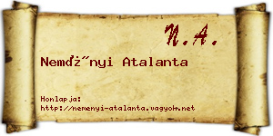 Neményi Atalanta névjegykártya
